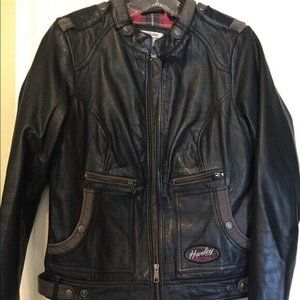 HARLEY DAVIDSON HD LEATHER 2 TONE RIDING JACKET
